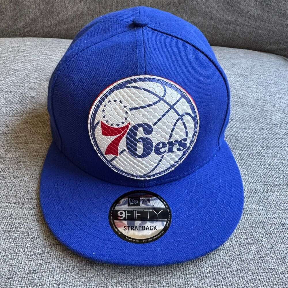 New Era NBA Philadelphia 76ers Snapback Sixers Hat Blue 9Fifty Adjustable